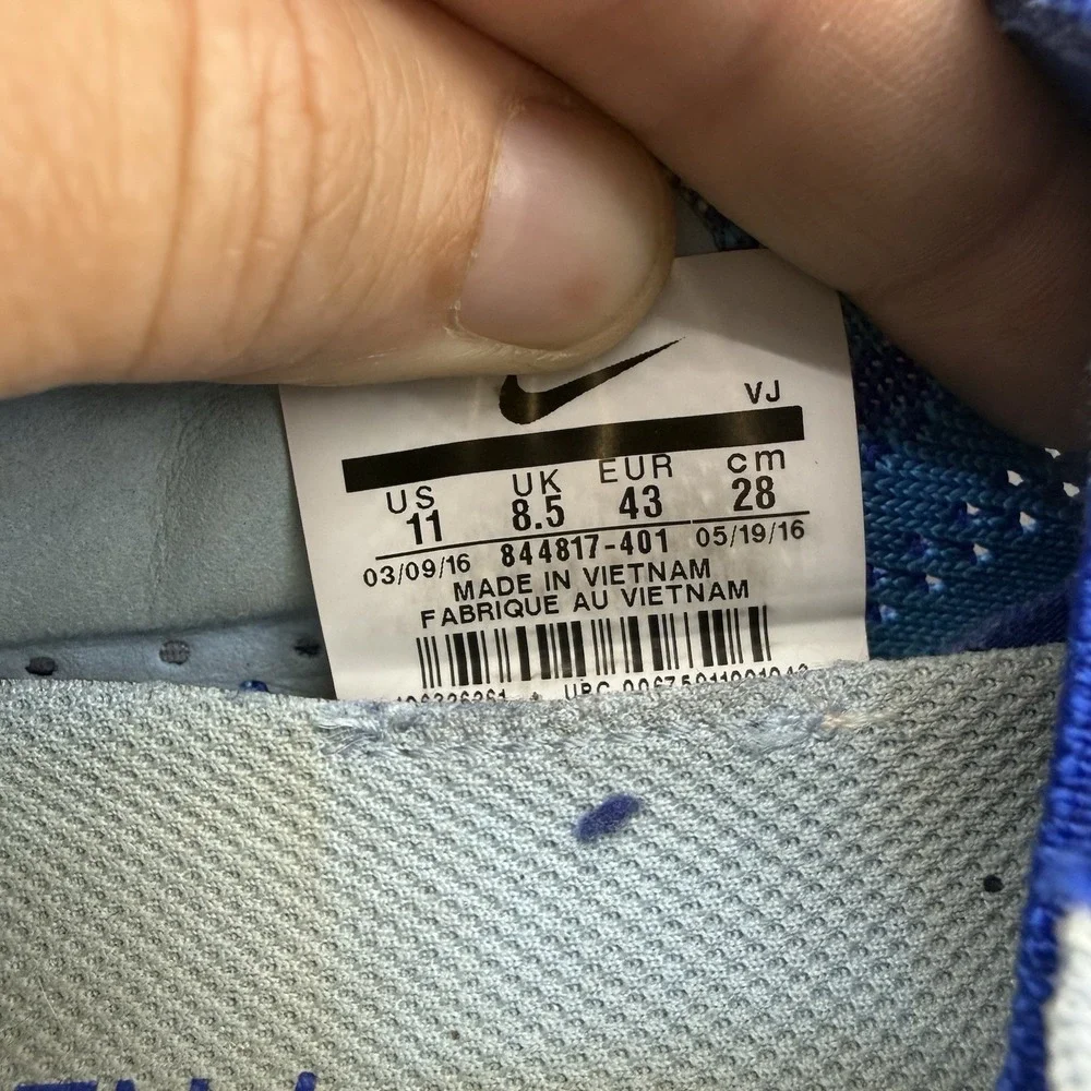 Nike Free TR Focus Flyknit Women's 11 Blue Running Training Shoes 844817-401 - Picture 12 of 14